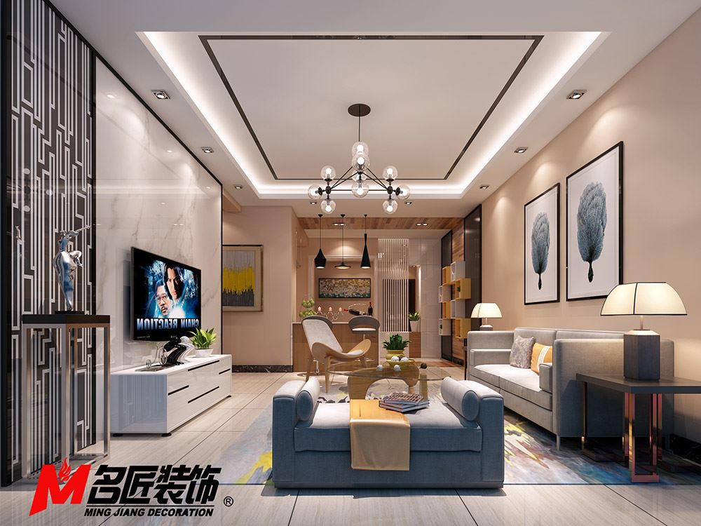 河源市恒大名都現(xiàn)代簡(jiǎn)約風(fēng)格三居室裝修案例