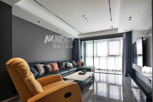 嘉興市翡翠公館現(xiàn)代簡(jiǎn)約風(fēng)格三居室裝修案例